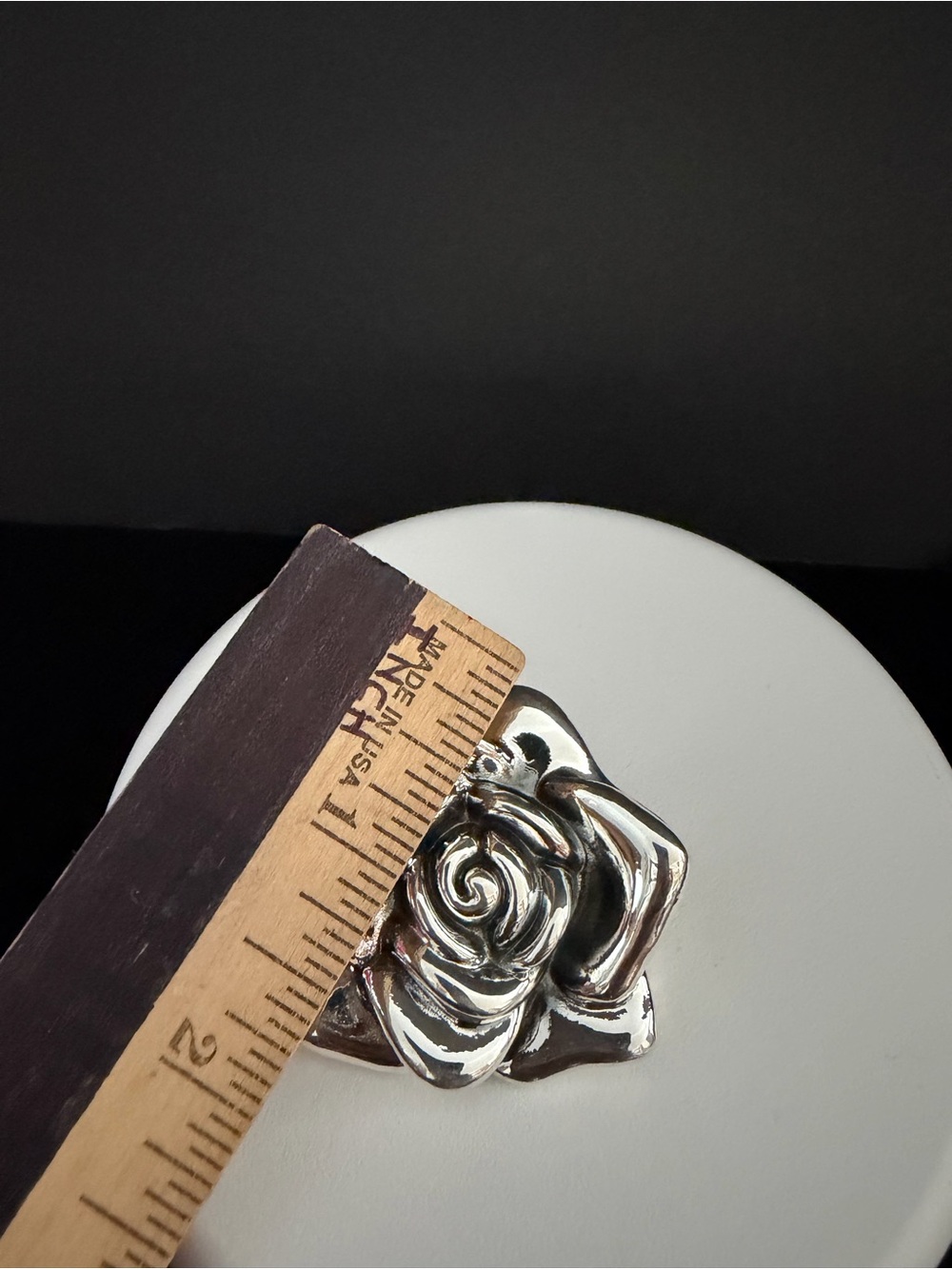 Huge Sterling Silver 925 Rose Pendant (only). - Picture 4 of 7
